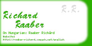 richard raaber business card